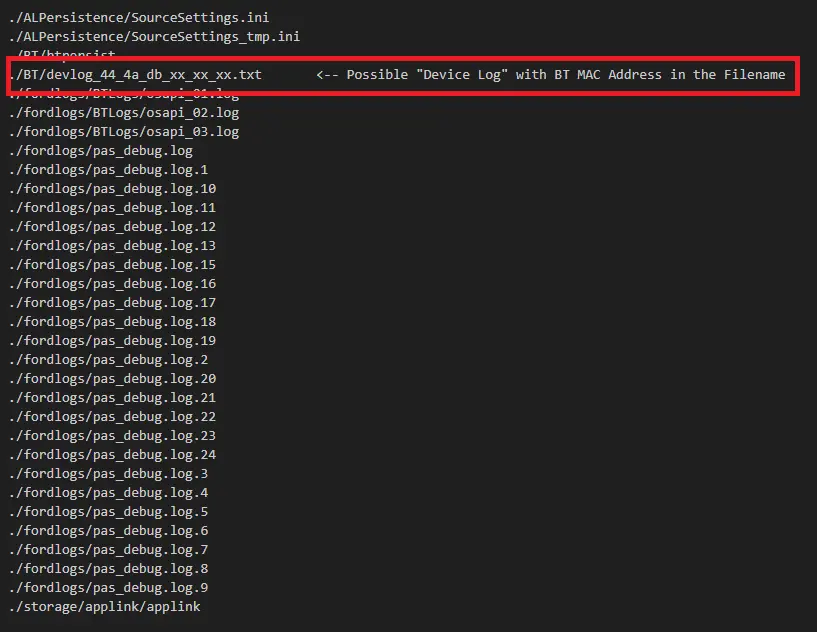 Possible Device Log