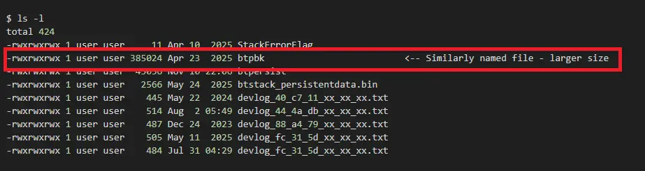 BT Folder Directory Listing