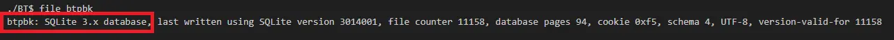 file btbpk file output