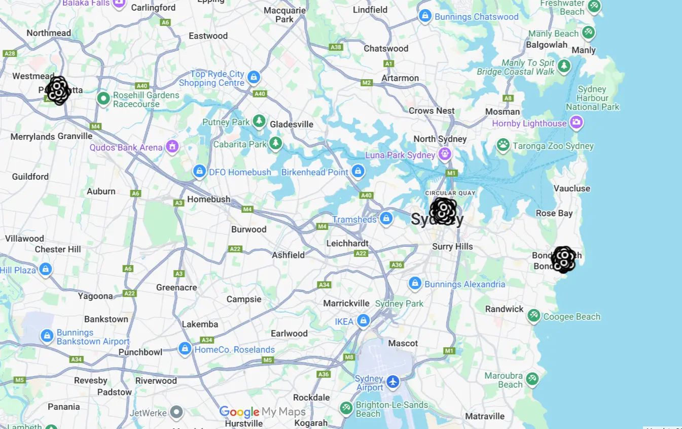 Randomized Heat Map of Top Three Locations