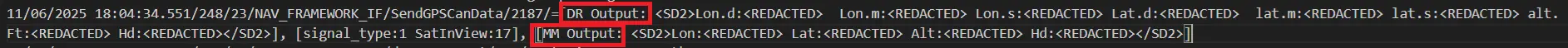 GPS Tracks - pas_debug Log File - GPS Line