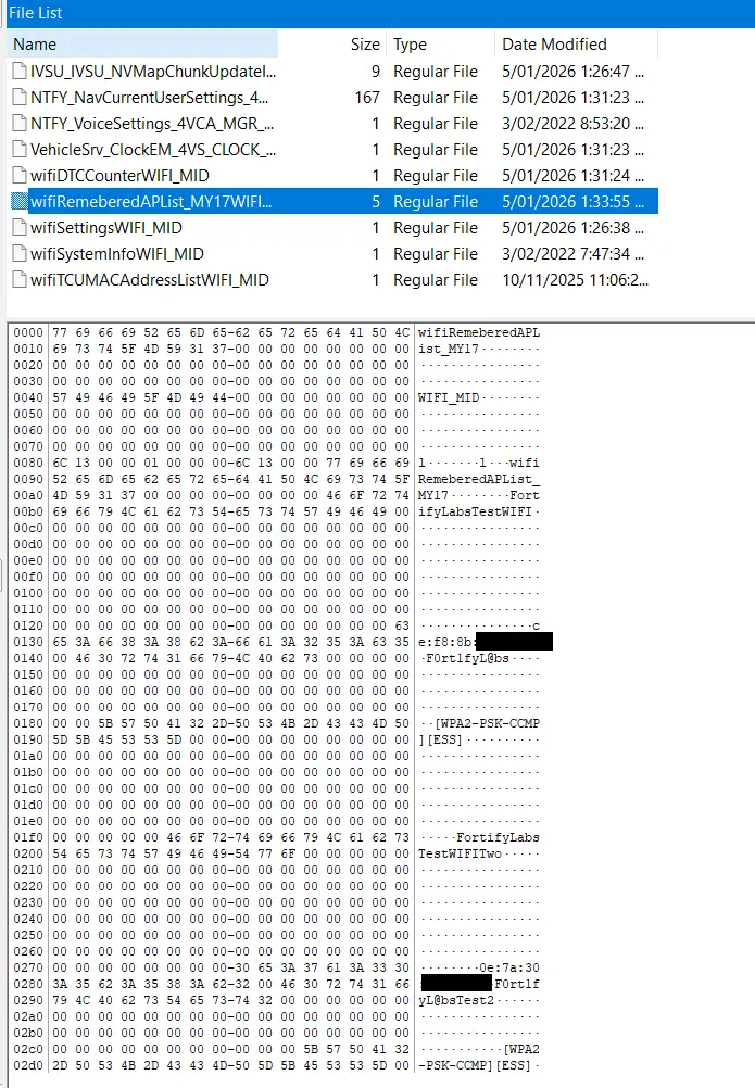 WiFi Passwords - File - Raw Contents