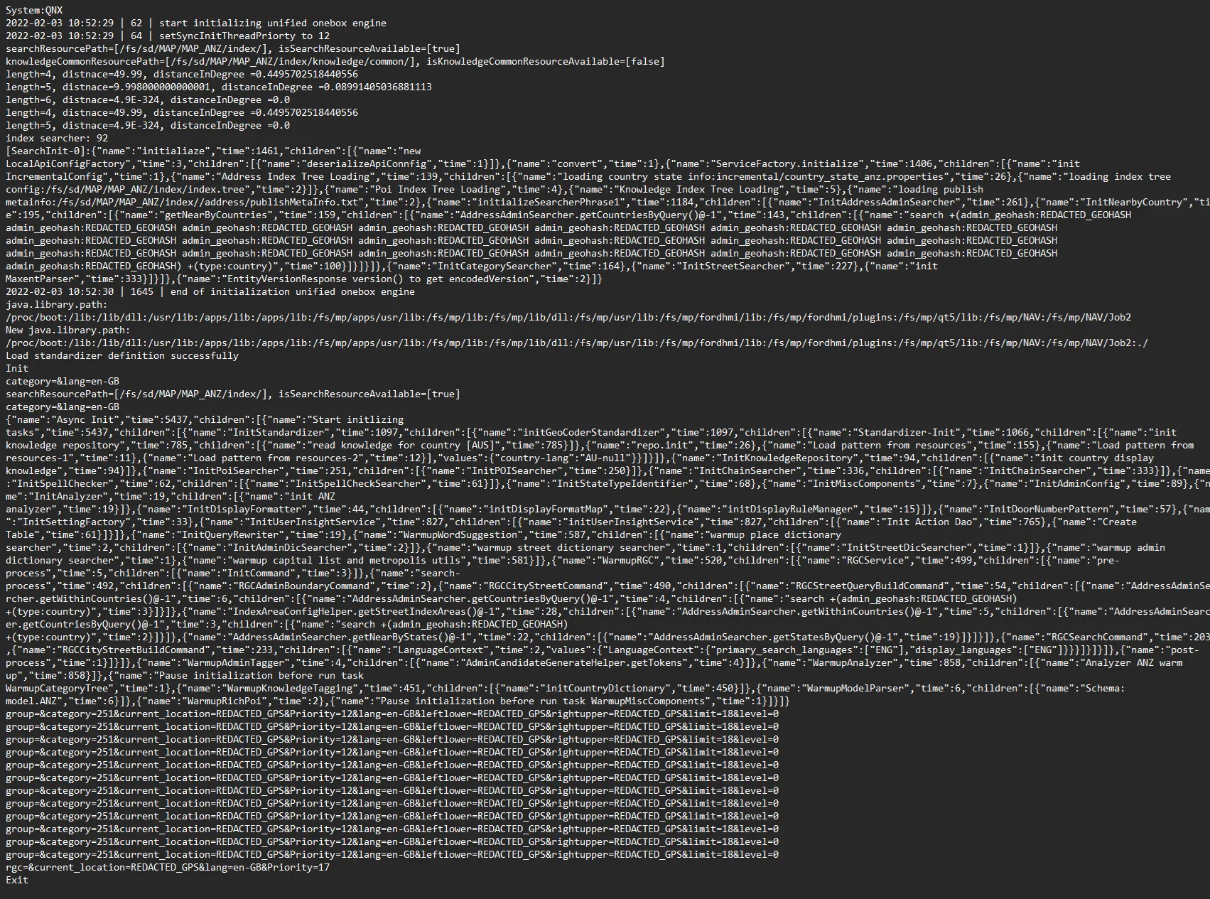 unifiedsearch.log - Full Log Entry REDACTED