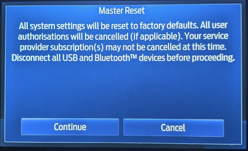 Factory Reset