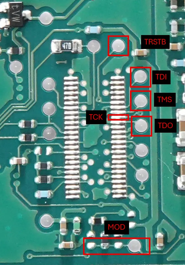 Debug Header Pads - JTAG Pins