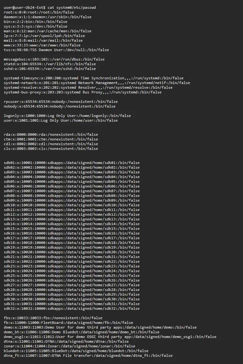 system0 - passwd file